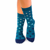 Chaussettes Bambou Étoiles Turquoise foncé