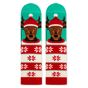 Chaussettes Bambou Noël Cerf