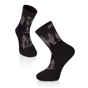 Chaussettes de randonnée avec Montagnards - Noir