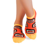 Socquettes Coton Rétro Cassettes Orange jaune