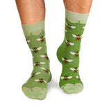 Chaussettes Bambou fin Abeilles Vert