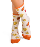 Chaussettes Coton Feuilles Ecru