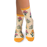 Chaussettes Coton fin Herbes Jaune