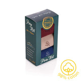 Coffret de 3 paires de Chaussettes Coton pur Bordeaux Beige Denim
