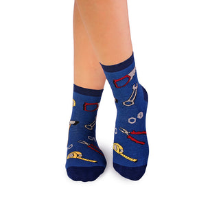 Chaussettes courtes Coton fin Outils Bleu