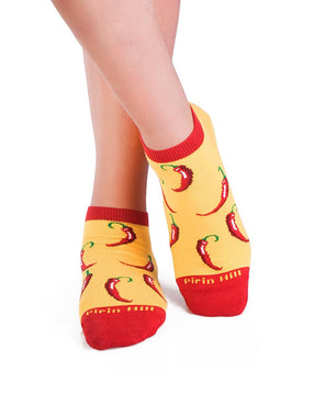 Socquettes Coton Piments rouges Jaune