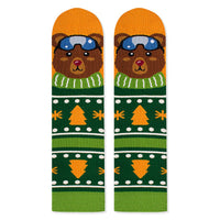Chaussettes Enfants Bambou Noël Ours