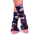 Chaussettes Coton Skulls & Roses Denim