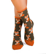 Chaussettes Coton Renard Kaki