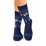 Chaussettes Laine mérinos Neige Bleu foncé