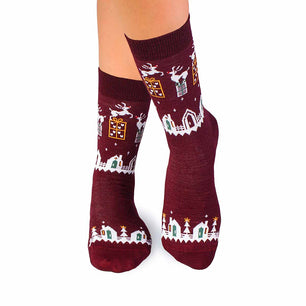 Chaussettes Laine mérinos Cadeaux Bordeaux