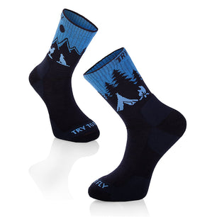 Chaussettes Randonnée Loup Bleu foncé