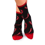 Chaussettes Coton Piments rouges Noir