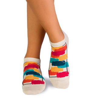 Socquettes Coton Pinceaux Ecru