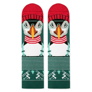 Chaussettes en bambou Noël Polaire - Macareux moine