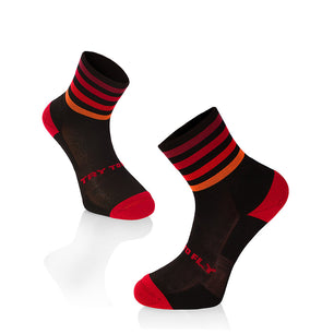 Chaussettes Course à pied Microlon Noir - Rouge