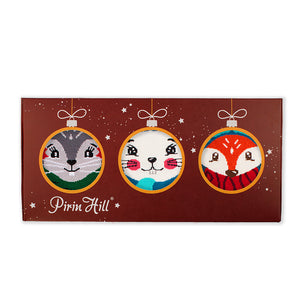 Coffret de 3 paires de Chaussettes Bambou Noël Souris Lapin Renard