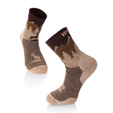 Chaussettes de randonnée avec bouquetin des Alpes - Beige