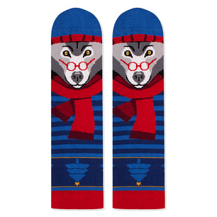 Chaussettes Enfants Bambou Noël Loup