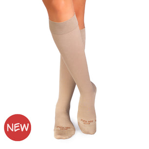 Mi-bas de compression Fil d'écosse - Beige