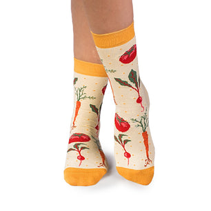 Chaussettes Coton fin Légumes Jaune clair