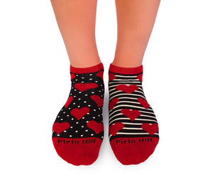 Socquettes Coton Amour Noir