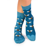 Chaussettes Bambou fin Abeilles Bleu
