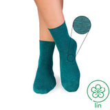 Chaussettes Courtes Lin Pétrole