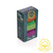 Coffret de 3 paires de Chaussettes Coton pur Rayures Orange Vert Rose