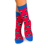 Chaussettes Coton Rétro Caméra Fuchsia