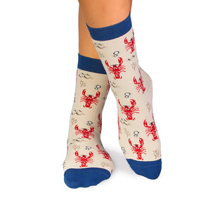 Chaussettes Enfants Coton fin Homards Ecru