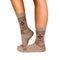 Chaussettes Laine mérinos Motif ethnique Beige