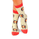 Chaussettes Coton Rétro TV Ecru
