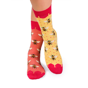 Chaussettes Bambou fin Abeilles Jaune