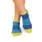 Socquettes Bambou fin Anneaux et Pois Bleu turquoise