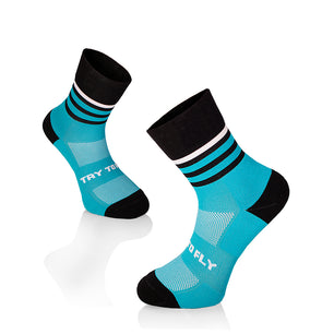 Chaussettes Course à pied Microlon Turquoise - Noir