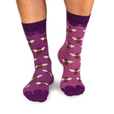 Chaussettes Bambou fin Abeilles Violet