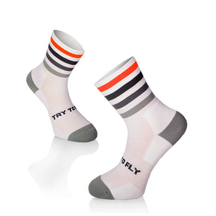 Chaussettes Course à pied Microlon Blanc - Gris