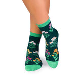 Chaussettes Courtes Coton fin Herbes Vert foncé