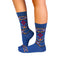 Chaussettes Laine mérinos Motif ethnique Bleu