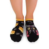 Socquettes Arty Chat Lucky Noir jaune