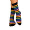 Chaussettes Bambou fin Arc-en-ciel Rayures II