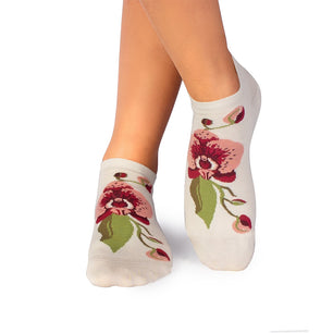 Socquettes Bambou fin avec Orchidée