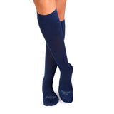 Mi-bas de compression Fil d'écosse - Bleu marine