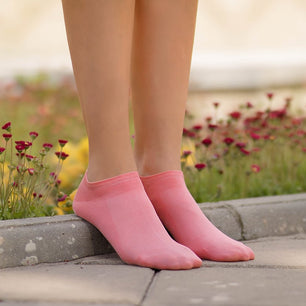 Socquettes Coton mercerisé - corail