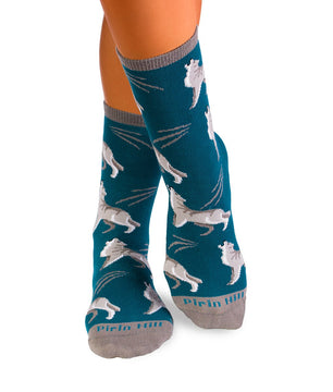 Chaussettes Coton Loup Pétrole