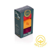 Coffret de 3 paires de Chaussettes Coton pur Jaune Corail Fuchsia