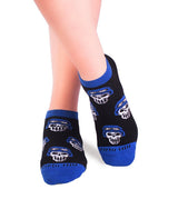 Socquettes Coton Tête de mort Casque Noir