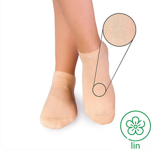 Socquettes Lin Corail