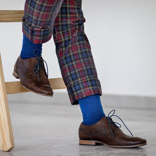 Chaussettes Laine mérinos fine Bleu